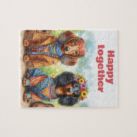 Dackeln Puzzle (Horizontal)