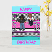 Dackeln Rock and Roll Karte (Gelbe Blume)