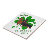 Dackeln St. Patrick's Day Fliese (Seite)