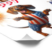 Dackeln Unabhängigkeitstag Fotodruck (Ecke)