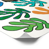 Dackeln und Abstrakte Blätter Poster (Ecke)
