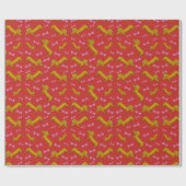 Dackeln- und Bow-Papiere Geschenkpapier (Flach)