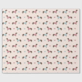 Dackeln und Herz Geschenkpapier (Flach)