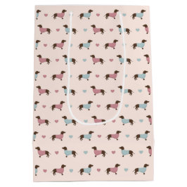 Dackeln und Herz Mittlere Geschenktüte