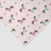 Dackeln und Herz Seidenpapier (Detail)