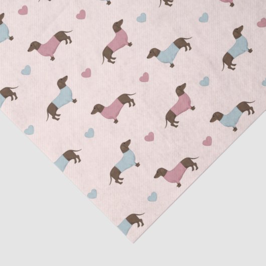 Dackeln und Herz Seidenpapier (Detail)