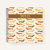 Dackeln und Polka Dots Notebook Notizblock (Vorderseite)