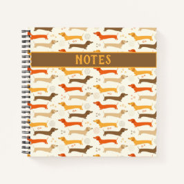 Dackeln und Polka Dots Notebook Notizblock