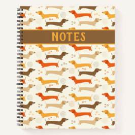 Dackeln und Polka Dots Notebook Notizblock