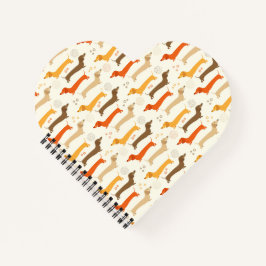 Dackeln und Polka Dots Notebook Notizblock