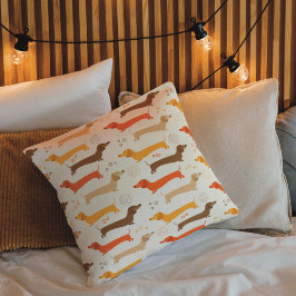 Dackeln und Polka Dots Throw Kissen