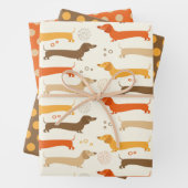 Dackeln und Polka Dots Wrapping Paper Set Geschenkpapier Set (Beispiel)
