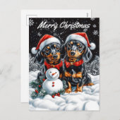 Dackeln und Snowman Weihnachten (Vorne/Hinten)