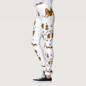 Dackeln und Sterne Kunst Leggings (Links)