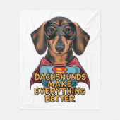 Dackeln verbessern fleecedecke (Vorderseite)