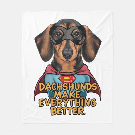 Dackeln verbessern fleecedecke (Vorderseite)