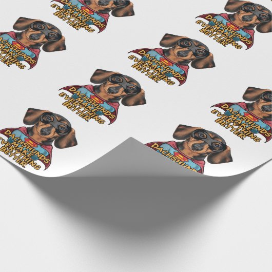 Dackeln verbessern geschenkpapier (Ecke)