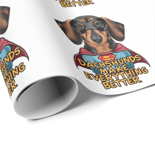 Dackeln verbessern geschenkpapier (Rolleneckpunkt)