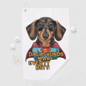 Dackeln verbessern golfhandtuch (Insitu)