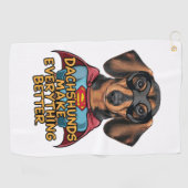 Dackeln verbessern golfhandtuch (Horizontal)