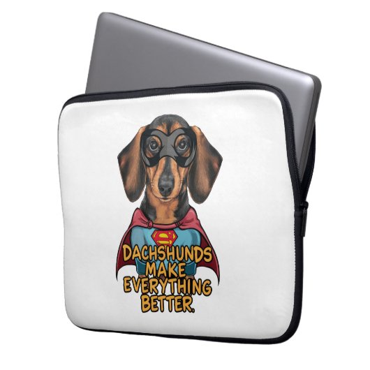 Dackeln verbessern laptopschutzhülle (Vorderseite Links)