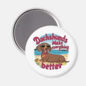 Dackeln verbessern magnet (Vorderseite/Rückseite)