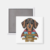 Dackeln verbessern magnet (Vorderseite/Rückseite)