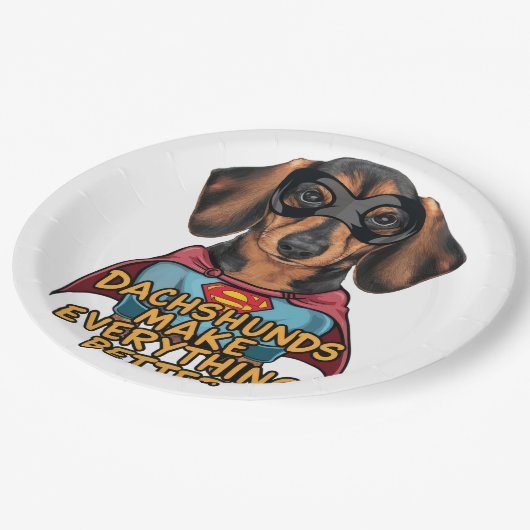 Dackeln verbessern pappteller (Schrägansicht)