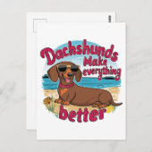 Dackeln verbessern postkarte (Vorne/Hinten)