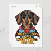 Dackeln verbessern postkarte (Vorne/Hinten)