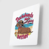 Dackeln verbessern quadratische wanduhr (Winkel)