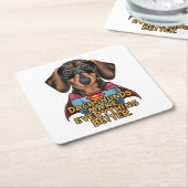 Dackeln verbessern rechteckiger pappuntersetzer (angewinkelt)