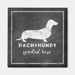Dackeln verdarben hier Vintage Tafel Magnet