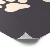 Dackeln Verließ Pawprints auf Ihrem Herzen Poster (Ecke)