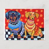 Dackeln von Heather Galler Postkarte (Vorderseite)