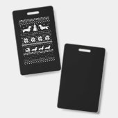 Dackeln Weihnachten Ausweis (Vorder- & Rückseite)