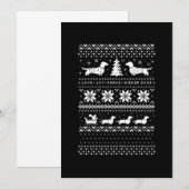 Dackeln Weihnachten Dankeskarte (Vorne/Hinten)