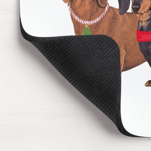 Dackeln Weihnachten Mousepad (Ecke)
