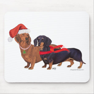 Dackeln Weihnachten Mousepad