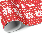 Dackeln Weihnachten Sweater Dackel Hunde Muster Geschenkpapier (Rolleneckpunkt)