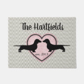 Dackeln Zickzack Mustermatte Fußmatte (Vorderseite)