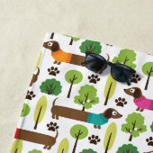 Dackeln zu Fuß im Park Strandtuch (Beispiel)