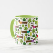 Dackeln zu Fuß im Park Tasse (Vorderseite Links)