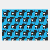 Dackeln zum Wrapping von Blatt-Set Geschenkpapier Set (Vorderseite 2)