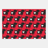 Dackeln zum Wrapping von Blatt-Set Geschenkpapier Set (Vorderseite)