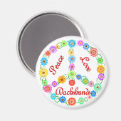 Dackeln zur Liebe des Friedens Magnet (Vorderseite/Rückseite)