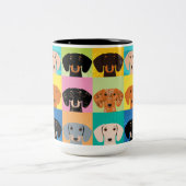 Dackeln Zweifarbige Tasse (Mittel)