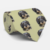 Dackelporträt langhaarig krawatte (Gerollt)