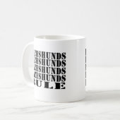 Dackelregel-Kaffee-Tasse Kaffeetasse (Vorderseite Links)