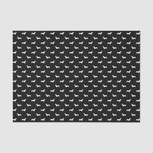 Dackelschwarzweiss-Seidenpapier Seidenpapier (Vorderseite)